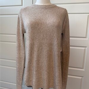 Pink Clover Women's Sweater - Tan Crew Neck